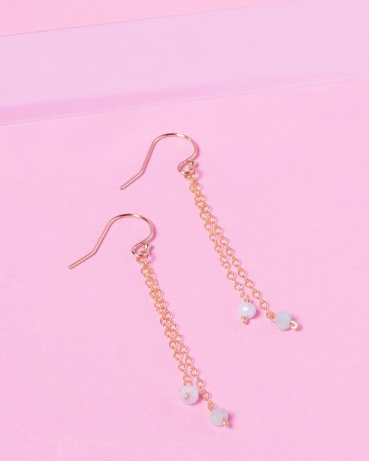 BLUE BERYL ARIANA 14K GOLD FILLED EARRINGS