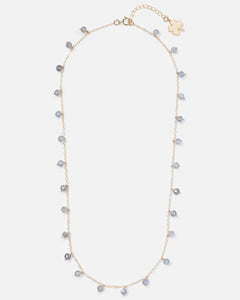 LABRADORITE SPRINKLES 14K GOLD FILLED NECKLACE