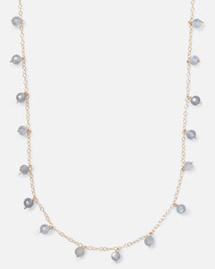 LABRADORITE SPRINKLES 14K GOLD FILLED NECKLACE