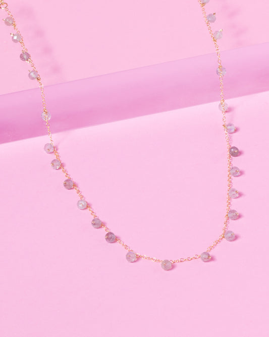 LABRADORITE SPRINKLES 14K GOLD FILLED NECKLACE