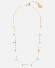 Load image into Gallery viewer, aquamarine dainty gold necklace