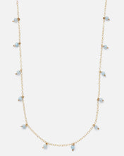Load image into Gallery viewer, AQUAMARINE DAINTY 14K GOLD FILLED NECKLACE