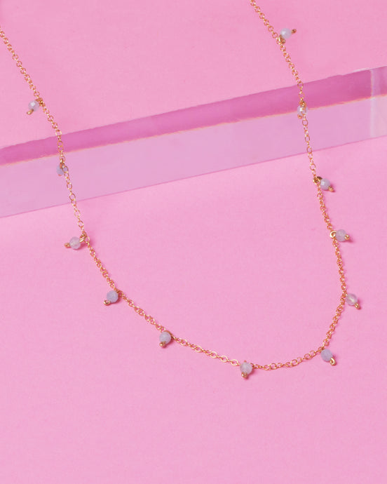 Aquamarine Gemstone dainty necklace
