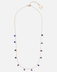 AMETHYST DAINTY 14K GOLD FILLED NECKLACE