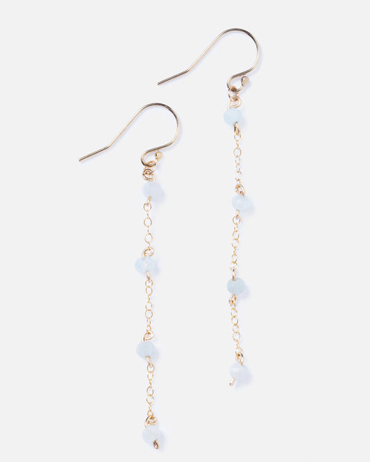 BLUE BERYL AURORA 14K GOLD FILLED EARRINGS