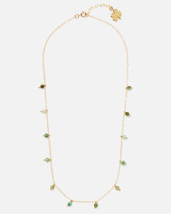 GREEN OPAL DAINTY 14K GOLD FILLED NECKLACE