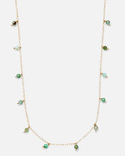 Load image into Gallery viewer, GREEN OPAL DAINTY 14K GOLD FILLED NECKLACE