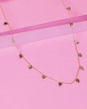 Load image into Gallery viewer, GREEN OPAL DAINTY 14K GOLD FILLED NECKLACE