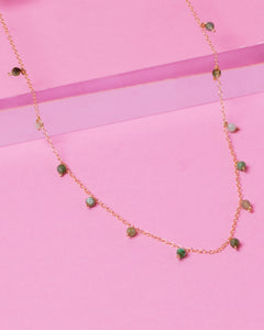 GREEN OPAL DAINTY 14K GOLD FILLED NECKLACE