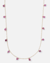 Load image into Gallery viewer, RHODONITE DAINTY 14K GOLD FILLED NECKLACE