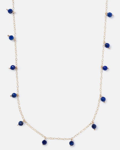 LAPIS DAINTY 14K GOLD FILLED NECKLACE