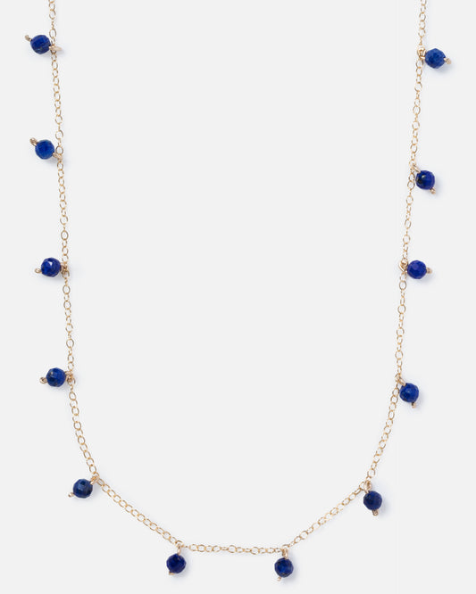 LAPIS DAINTY 14K GOLD FILLED NECKLACE