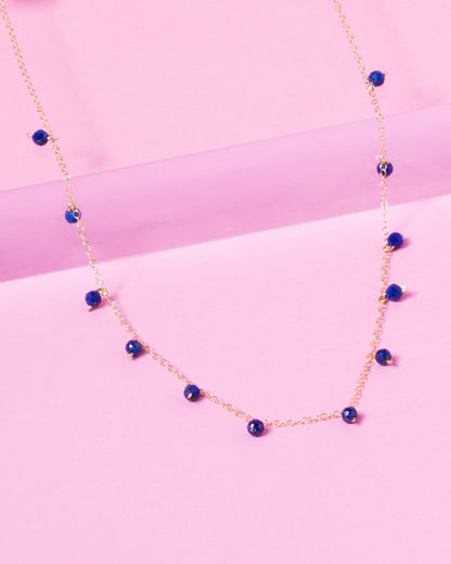 LAPIS DAINTY 14K GOLD FILLED NECKLACE