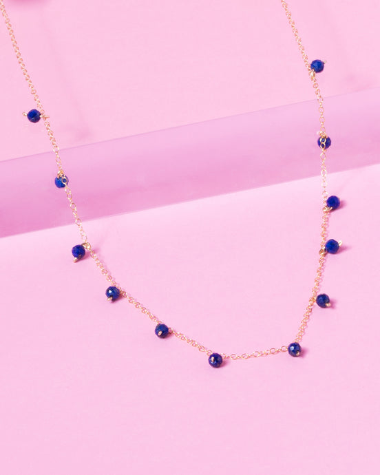 LAPIS DAINTY 14K GOLD FILLED NECKLACE