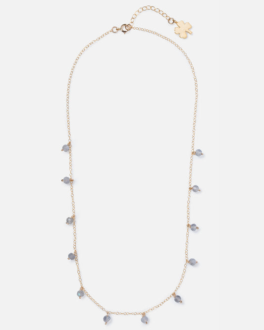 LABRADORITE DAINTY 14K GOLD FILLED NECKLACE