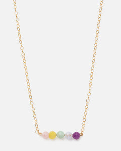 PASTEL CLUSTER 14K GOLD FILLED NECKLACE