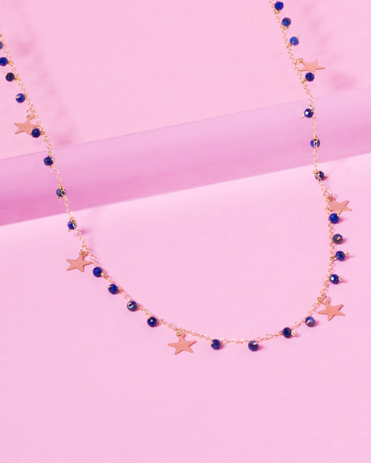 LAPIS MATILDA 14K GOLD FILLED STARS NECKLACE