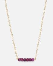 Load image into Gallery viewer, RUBY CLUSTER 14K GOLD FILLED NECKLACE