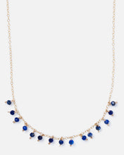 Load image into Gallery viewer, LAPIS ROBIN 14K GOLD FILLED DROP NECKLACE