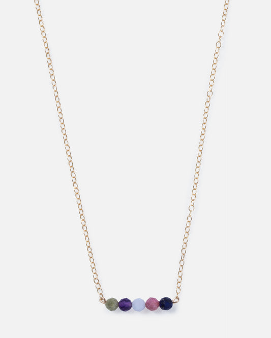 MIDNIGHT CLUSTER 14K GOLD FILLED NECKLACE