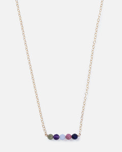 MIDNIGHT CLUSTER 14K GOLD FILLED NECKLACE