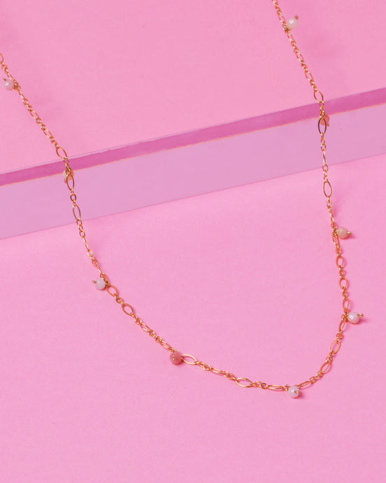 PINK OPAL JANELLE 14K GOLD FILLED NECKLACE