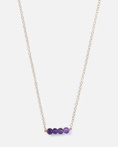 AMETHYST CLUSTER 14K GOLD FILLED NECKLACE