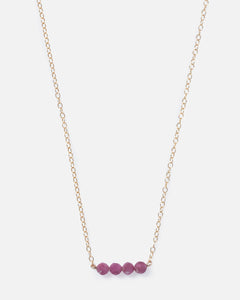 RHODONITE CLUSTER 14K GOLD FILLED NECKLACE