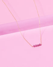 Load image into Gallery viewer, RHODONITE CLUSTER 14K GOLD FILLED NECKLACE