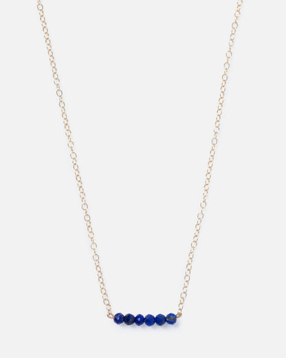 LAPIS CLUSTER 14K GOLD FILLED NECKLACE