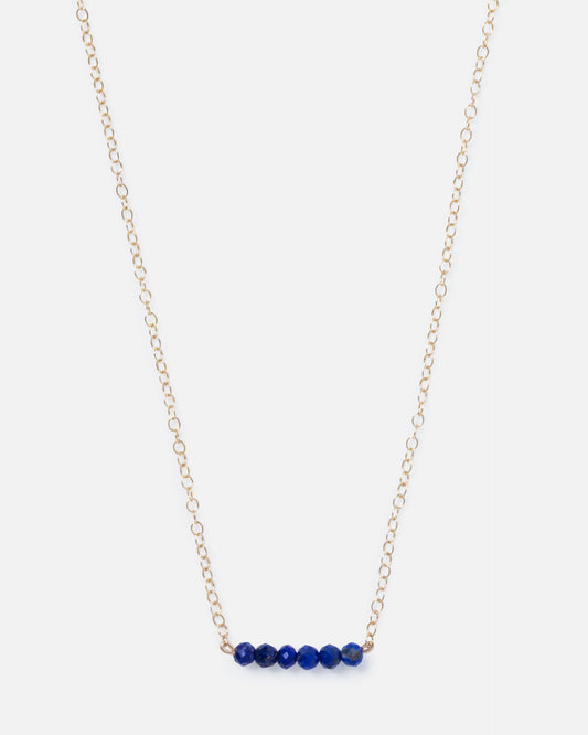 LAPIS CLUSTER 14K GOLD FILLED NECKLACE