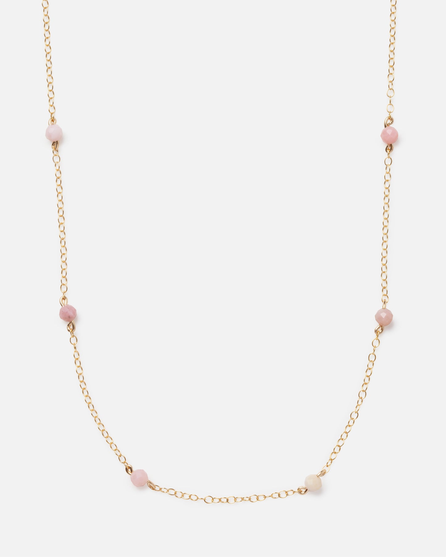 PINK OPAL KATHY 14K GOLD FILLED NECKLACE