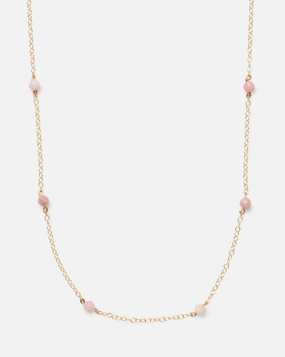 PINK OPAL KATHY 14K GOLD FILLED NECKLACE