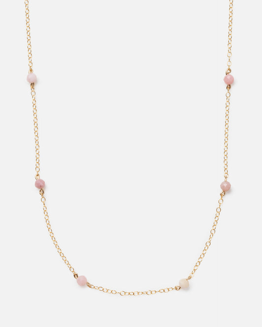 PINK OPAL KATHY 14K GOLD FILLED NECKLACE