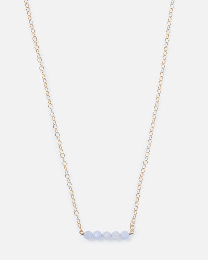 BLUE LACE AGATE CLUSTER 14K GOLD FILLED NECKLACE
