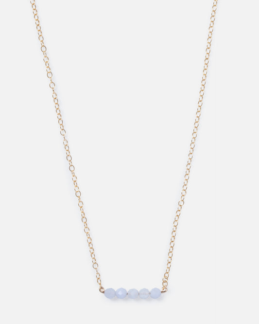 BLUE LACE AGATE CLUSTER 14K GOLD FILLED NECKLACE