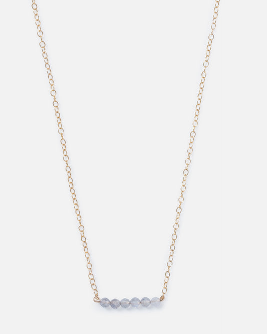 LABRADORITE CLUSTER 14K GOLD FILLED NECKLACE