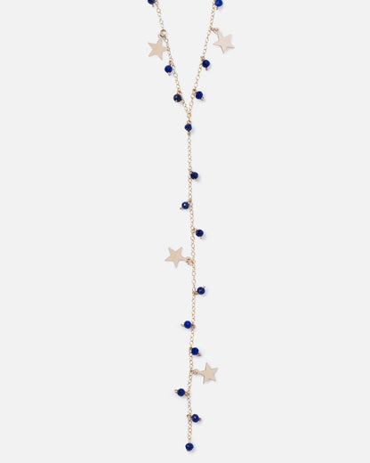 LAPIS MADELINE 14K GOLD FILLED STARS DROP NECKLACE