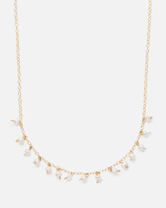 PEARL ROBIN 14K GOLD FILLED DROP NECKLACE