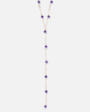 Load image into Gallery viewer, AMETHYST 14K GOLD FILLED DROP NECKLACE