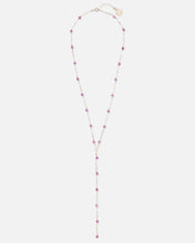 Load image into Gallery viewer, RHODONITE 14K GOLD FILLED DROP NECKLACE