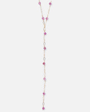 Load image into Gallery viewer, RHODONITE 14K GOLD FILLED DROP NECKLACE