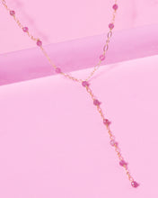 Load image into Gallery viewer, RHODONITE 14K GOLD FILLED DROP NECKLACE