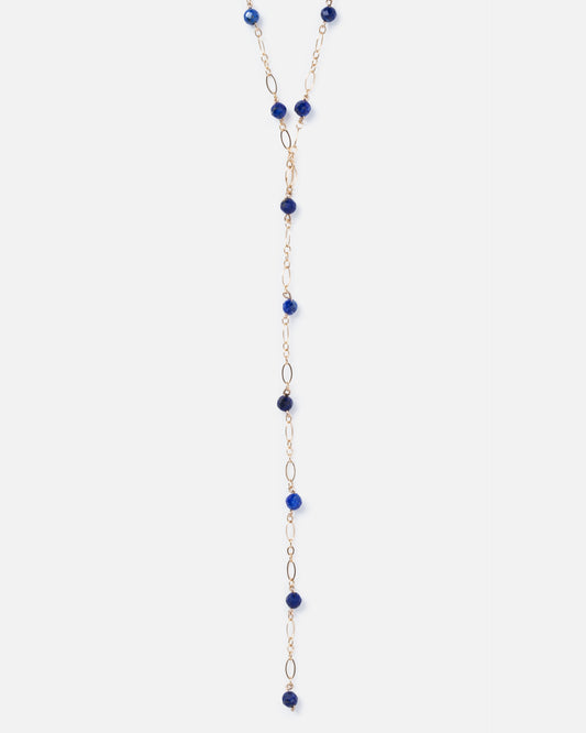 LAPIS 14K GOLD FILLED DROP NECKLACE