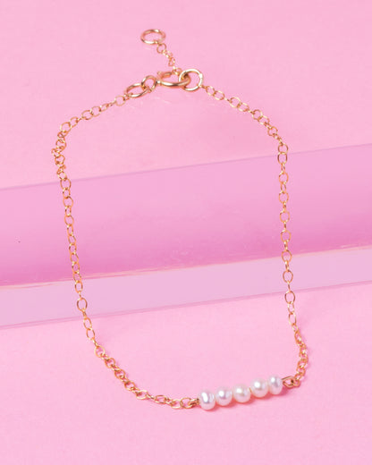 PEARL CLUSTER 14K GOLD FILLED BRACELET