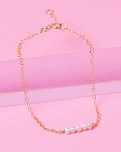 PEARL CLUSTER 14K GOLD FILLED BRACELET