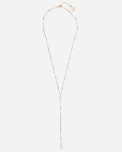 BLUE LACE AGATE 14K GOLD FILLED DROP NECKLACE