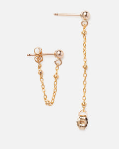 BALL 14K GOLD FILLED HUGGIE EARRINGS