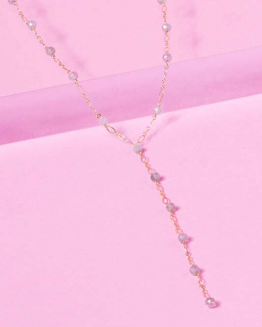 LABRADORITE 14K GOLD FILLED DROP NECKLACE