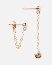 Load image into Gallery viewer, CABLE CHAIN 14K GOLD FILLED HUGGIE EARRINGS